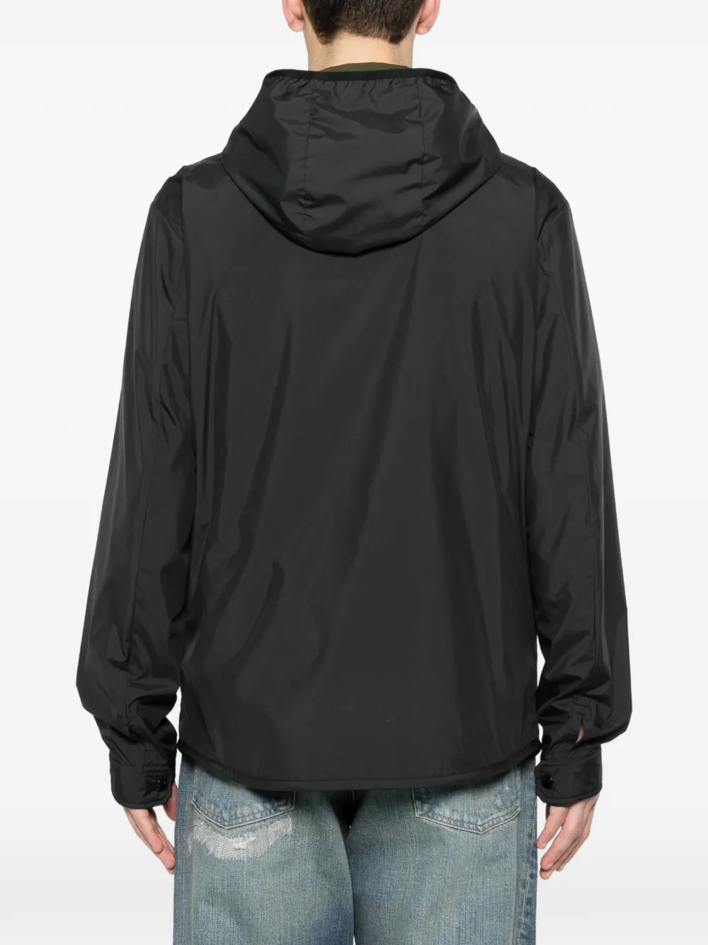 Moncler logo-patch Hooded Jacket | Black | FARFETCH RO