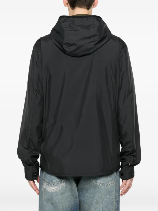 Moncler logo-patch Hooded Jacket | Black | FARFETCH RO