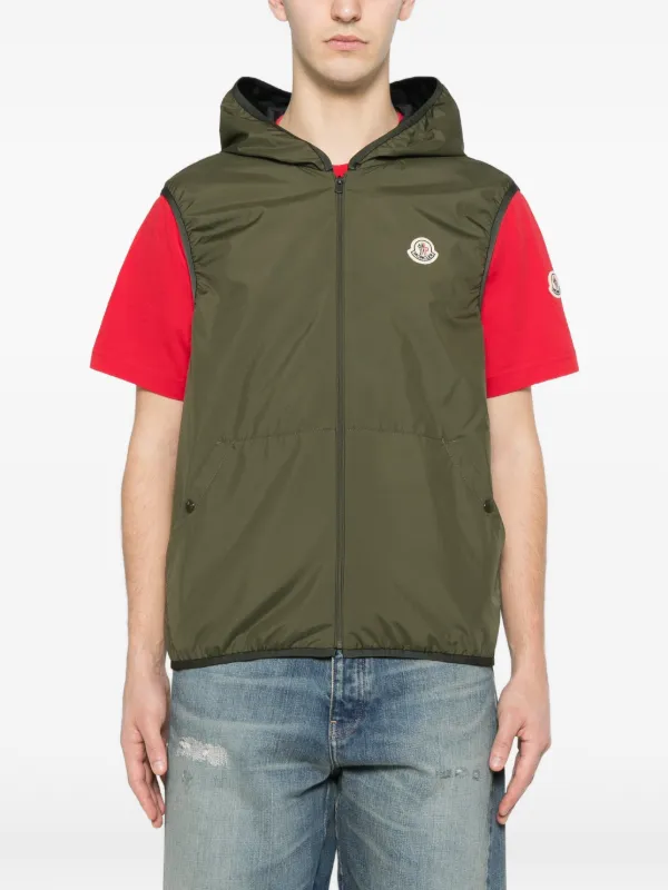 Moncler logo-patch Hooded Jacket | Black | FARFETCH RO
