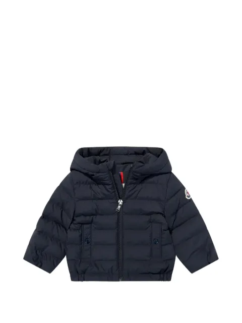 Moncler Enfant hooded tricolour trim jacket