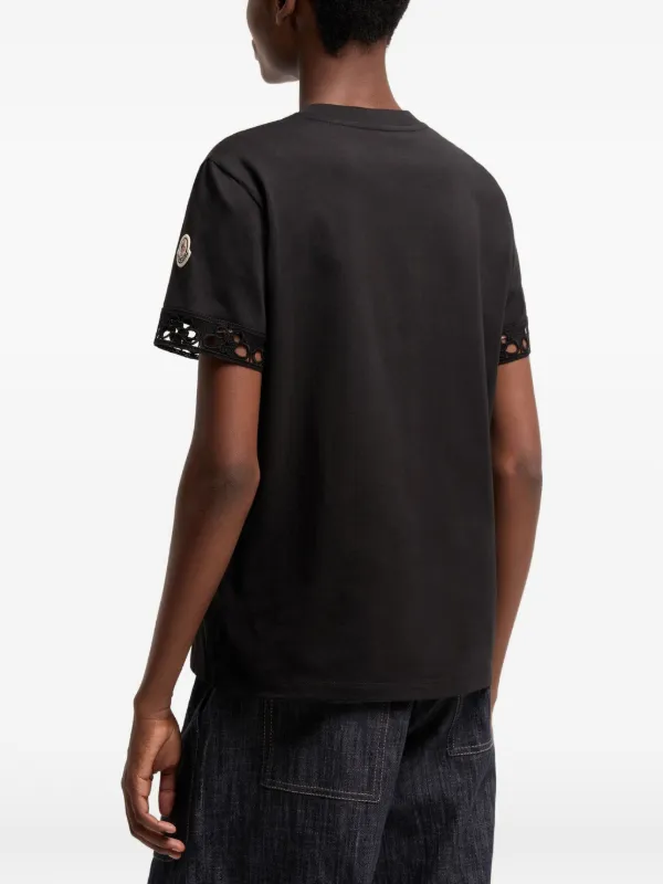 Moncler レーストリム Tシャツ | ブラック | FARFETCH JP
