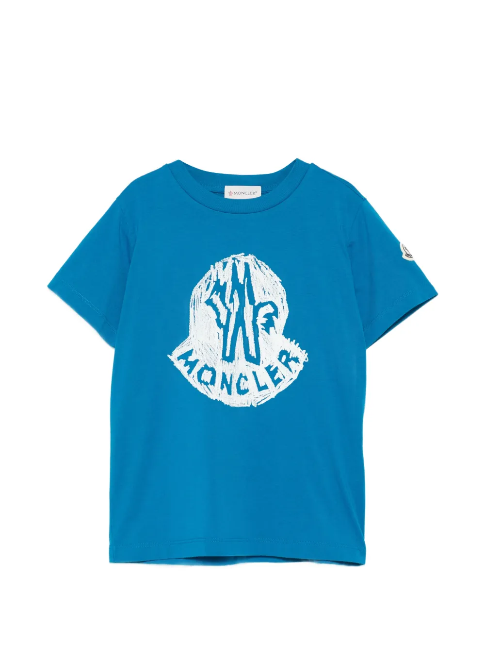 Moncler Enfant T-shirt met print Blauw