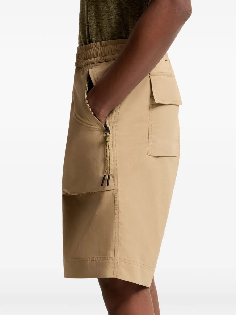 Moncler Grenoble Zwembroek met opgestikte zak Beige