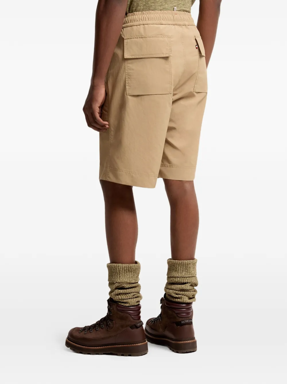 Moncler Grenoble Zwembroek met opgestikte zak Beige