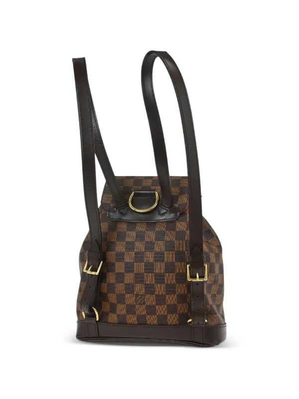 brown damier louis vuitton backpack Clapton Ebne Ebene the bag features nigos emblematic drippy wave motif on the front pocket in monogram canvas. Louis Vuitton Pre-Owned 2006 MM