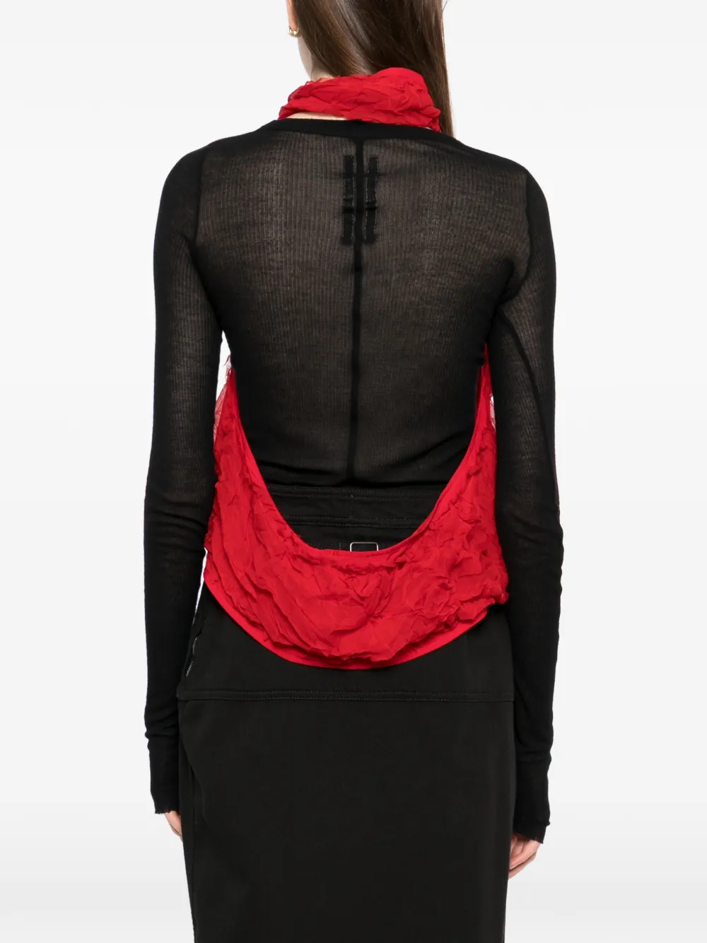 Yohji Yamamoto Chiffon top Rood