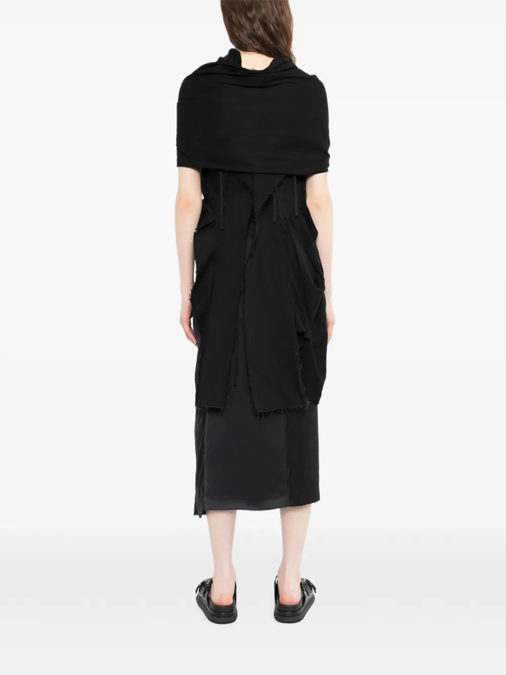 Yohji Yamamoto Blouse met veters Zwart
