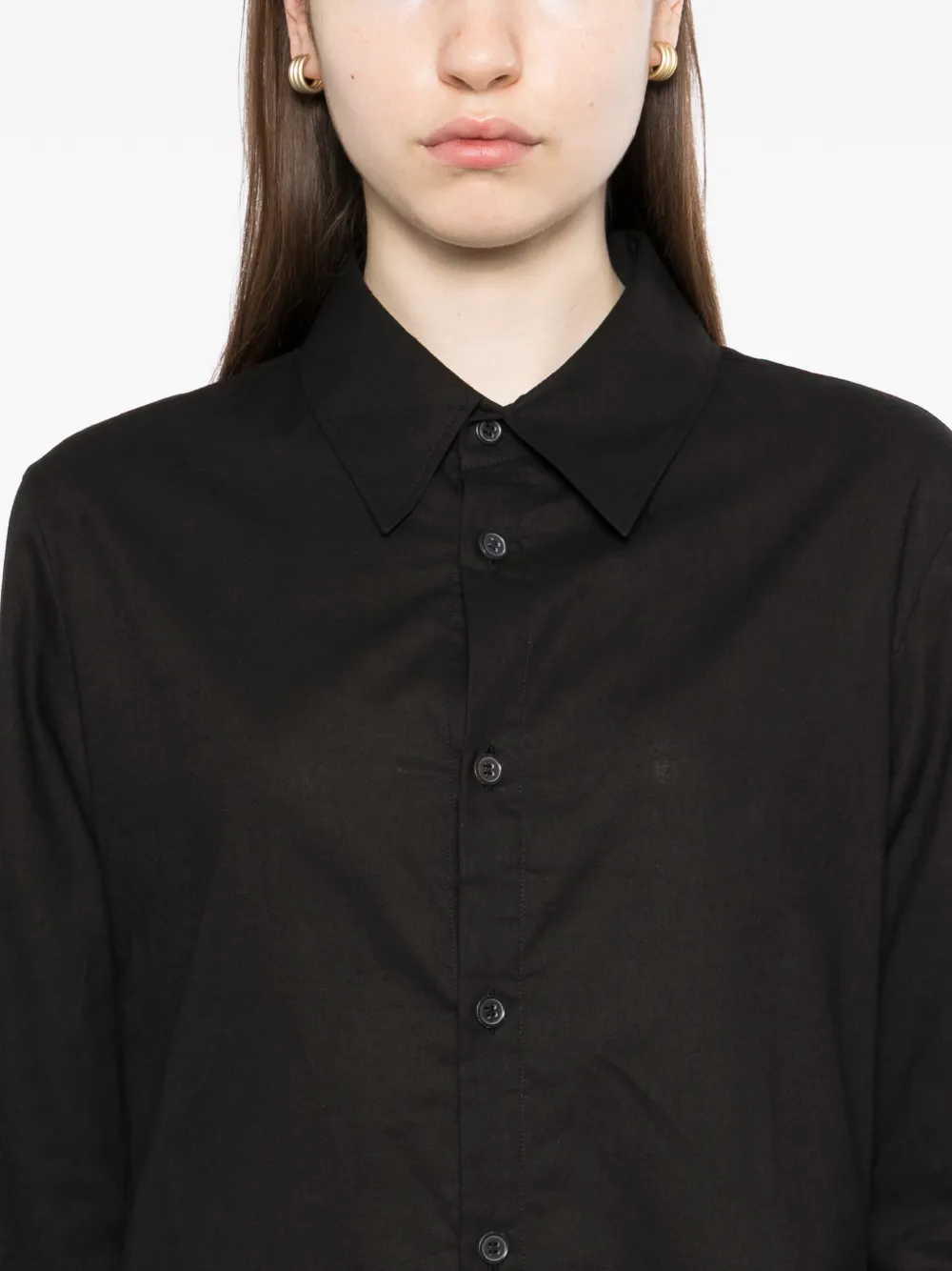 Yohji Yamamoto Asymmetrisch overhemd Zwart