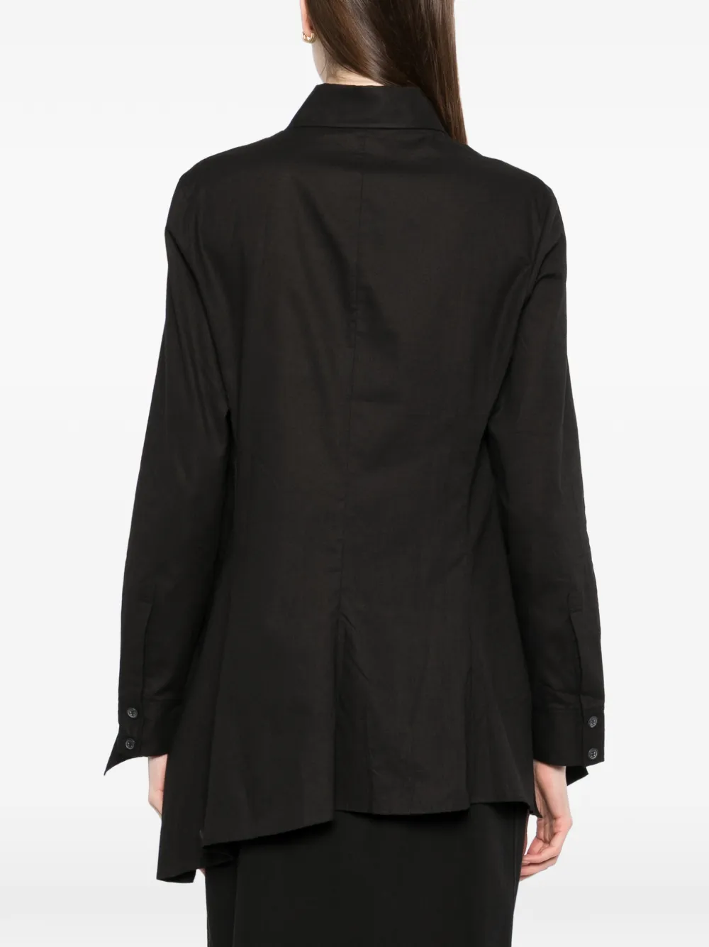 Yohji Yamamoto Asymmetrisch overhemd Zwart