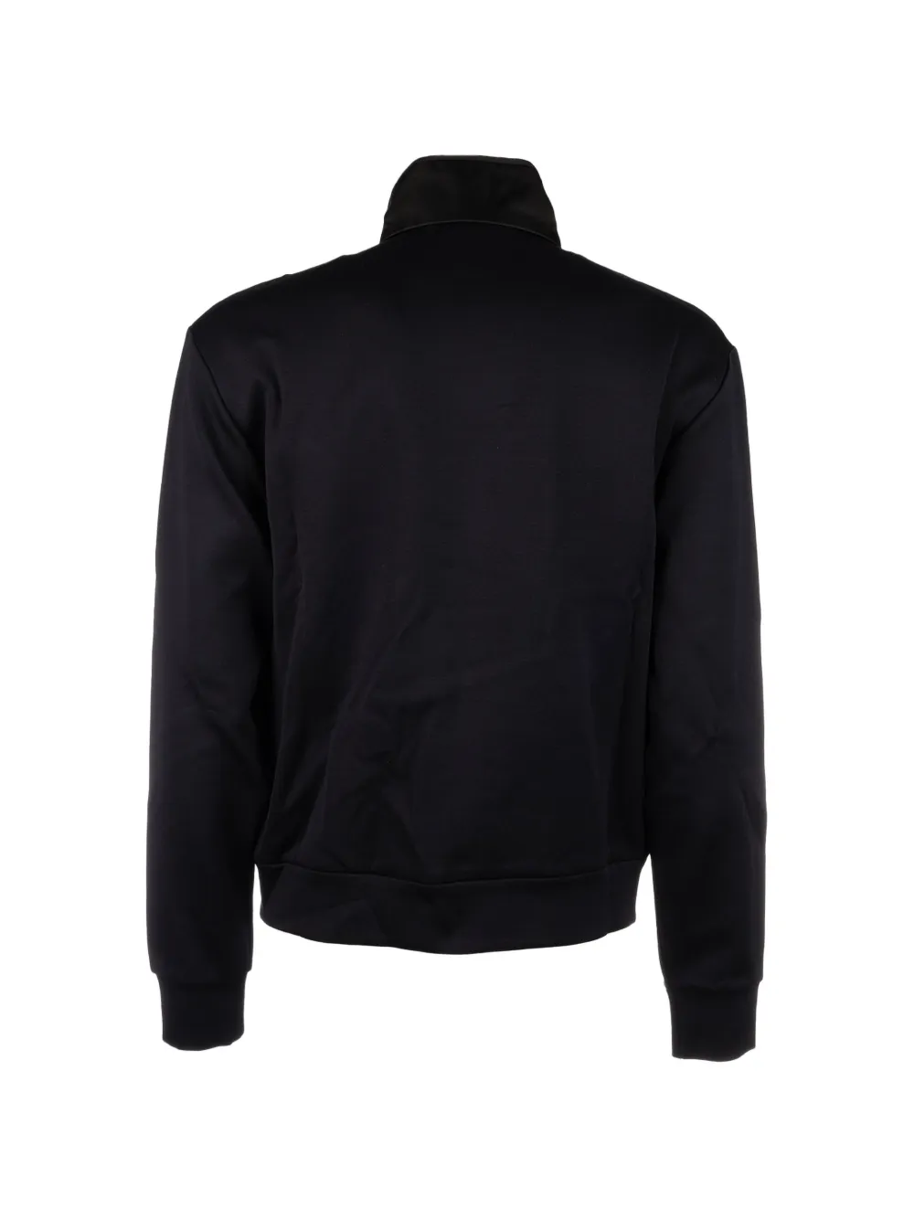 Prada cotton fleece zipper jacket with Re-Nylon details Zwart
