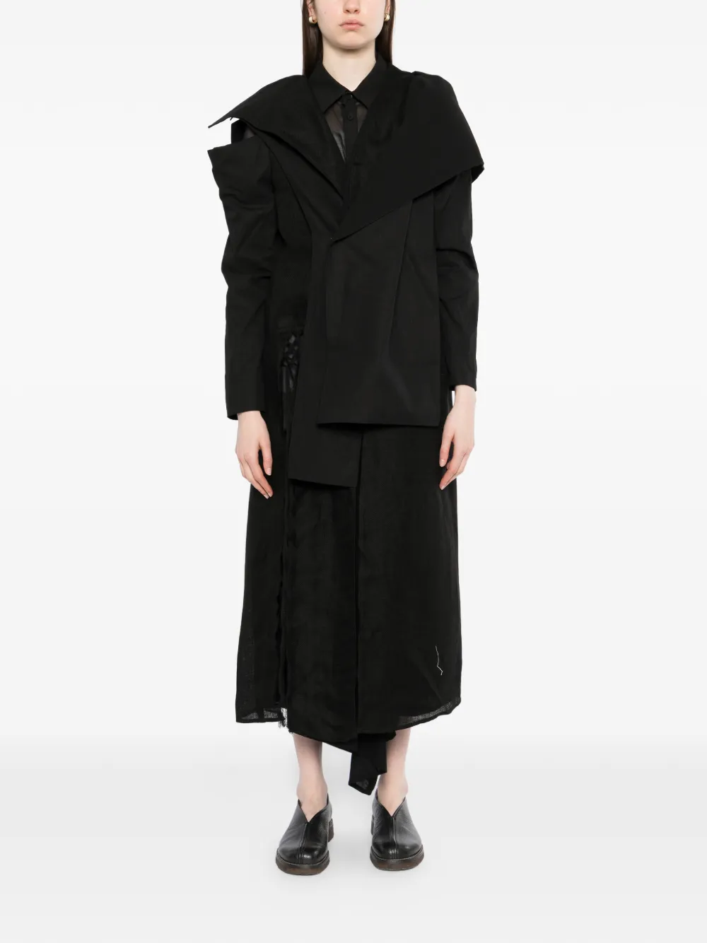 Yohji Yamamoto Jack met franje Zwart