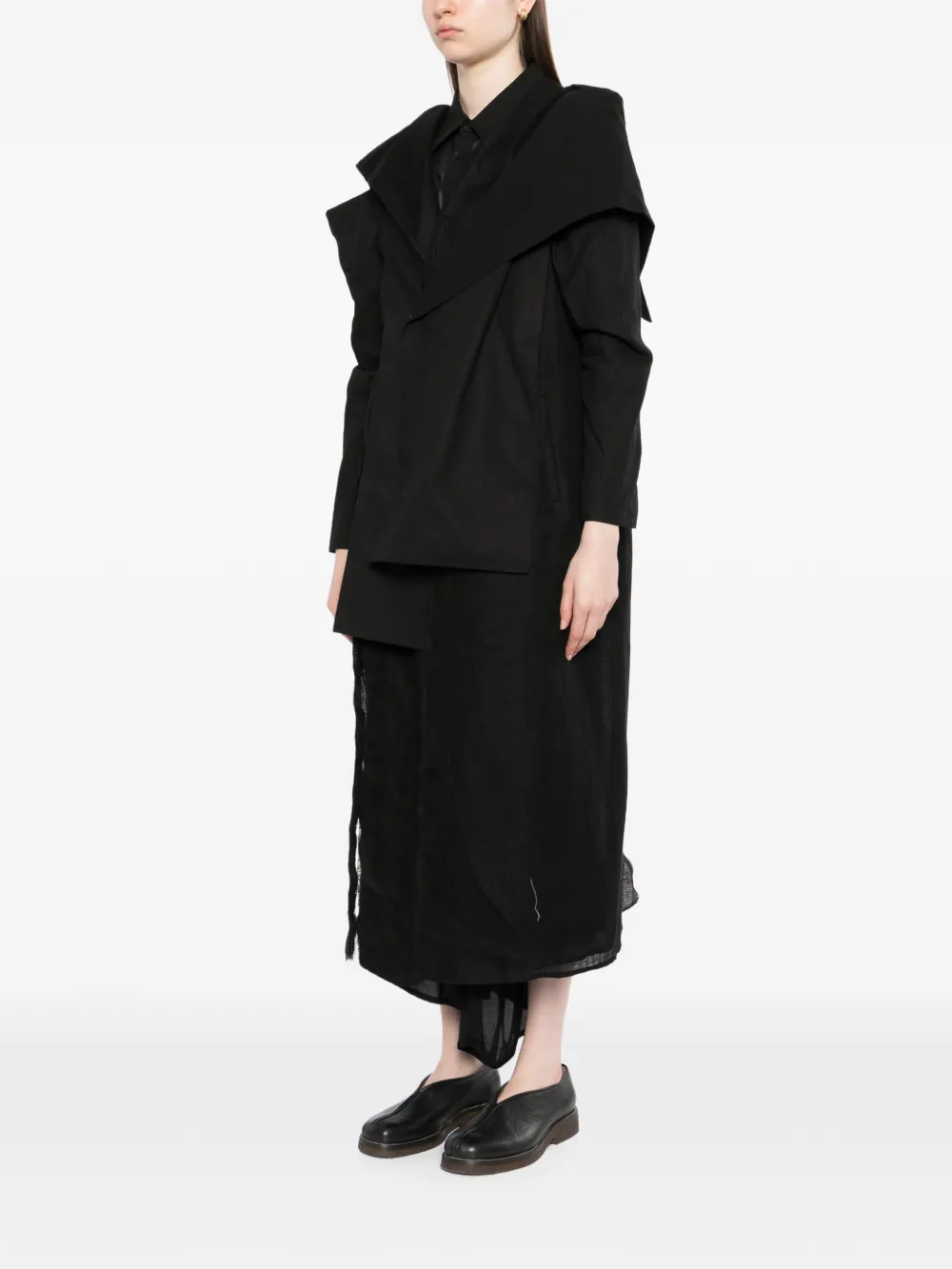 Yohji Yamamoto Jack met franje Zwart
