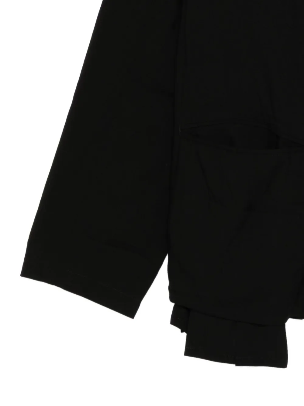 Yohji Yamamoto Geplooide gekreukte blazer Zwart