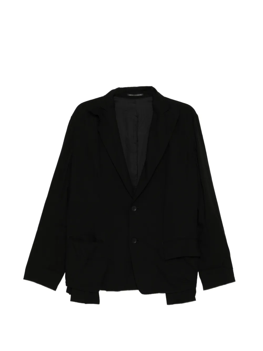 Yohji Yamamoto Blazer plissettato - Nero