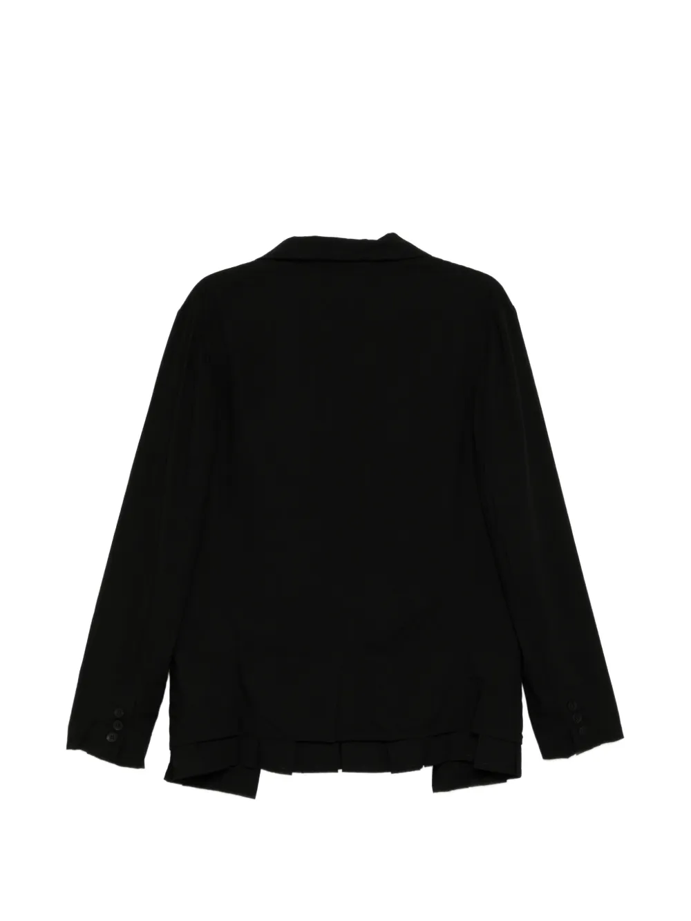 Yohji Yamamoto Geplooide gekreukte blazer Zwart