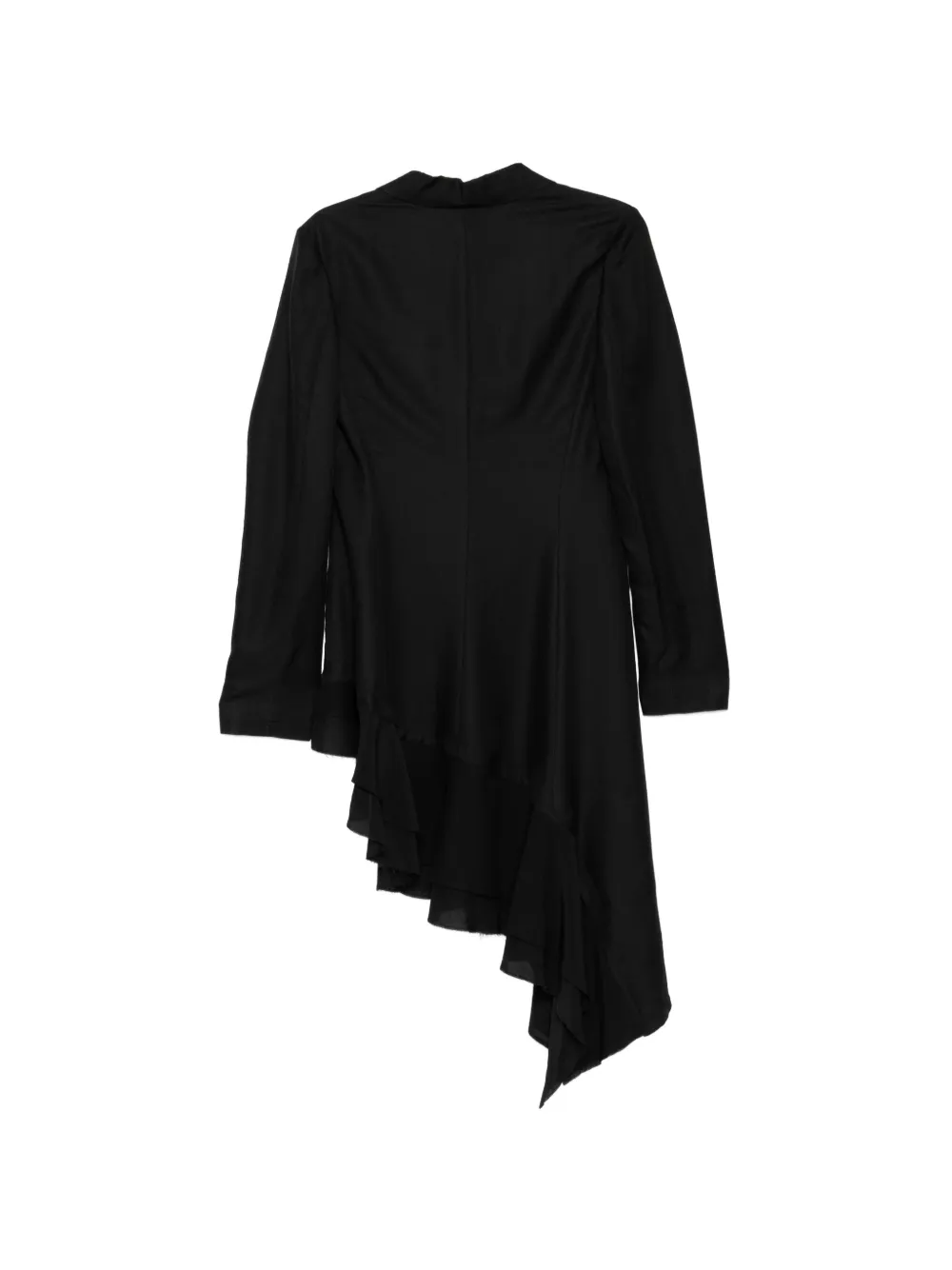 Yohji Yamamoto Asymmetrisch gelaagd jack Zwart
