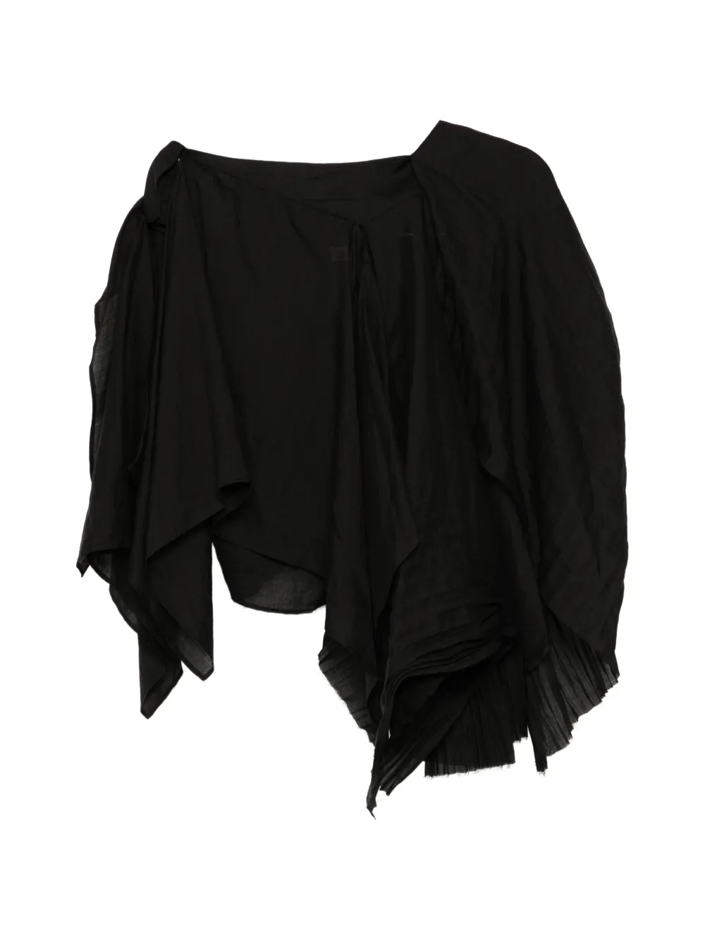 Yohji Yamamoto Gedrapeerde midi-rok Zwart