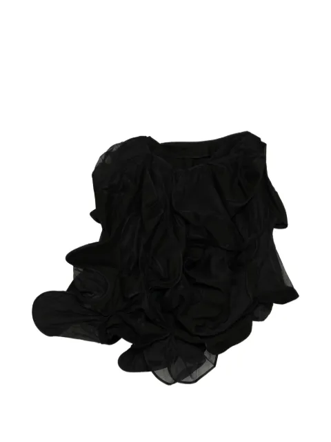 Yohji Yamamoto — asymmetric ruffled midi skirt