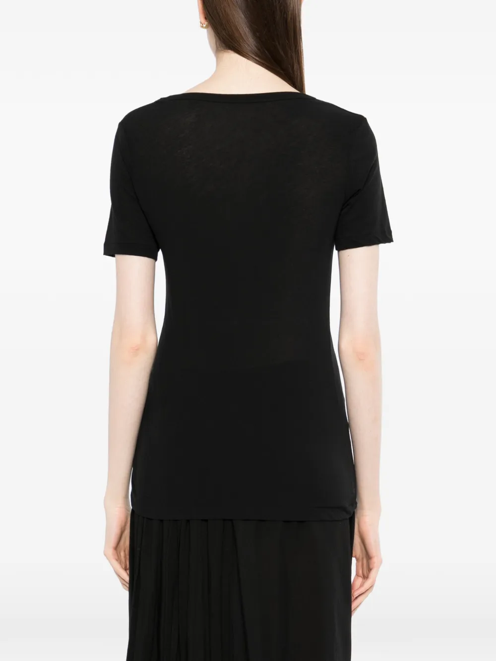 Yohji Yamamoto Katoenen jersey T-shirt Zwart