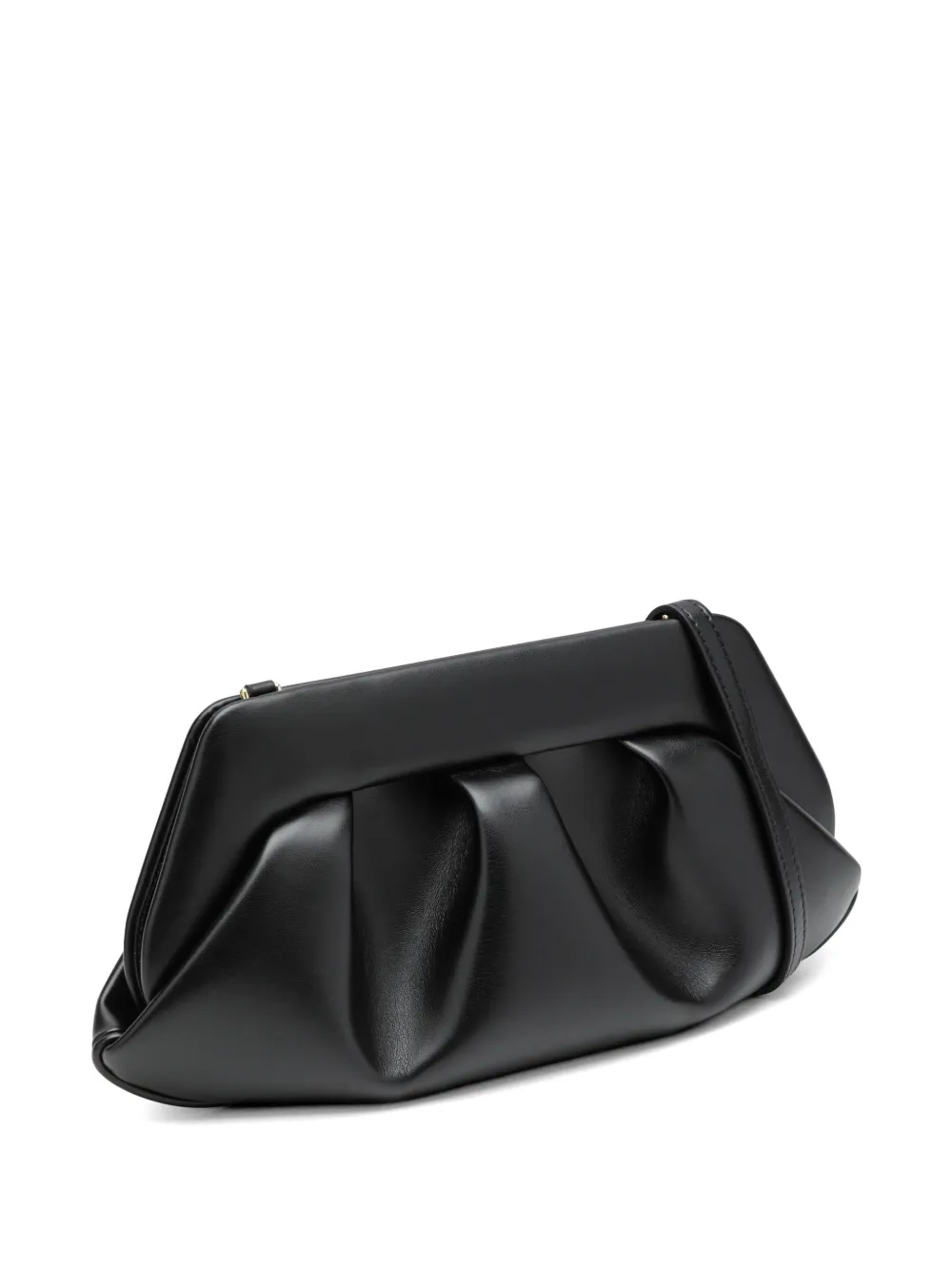 Themoirè Bios clutch met ruches Zwart