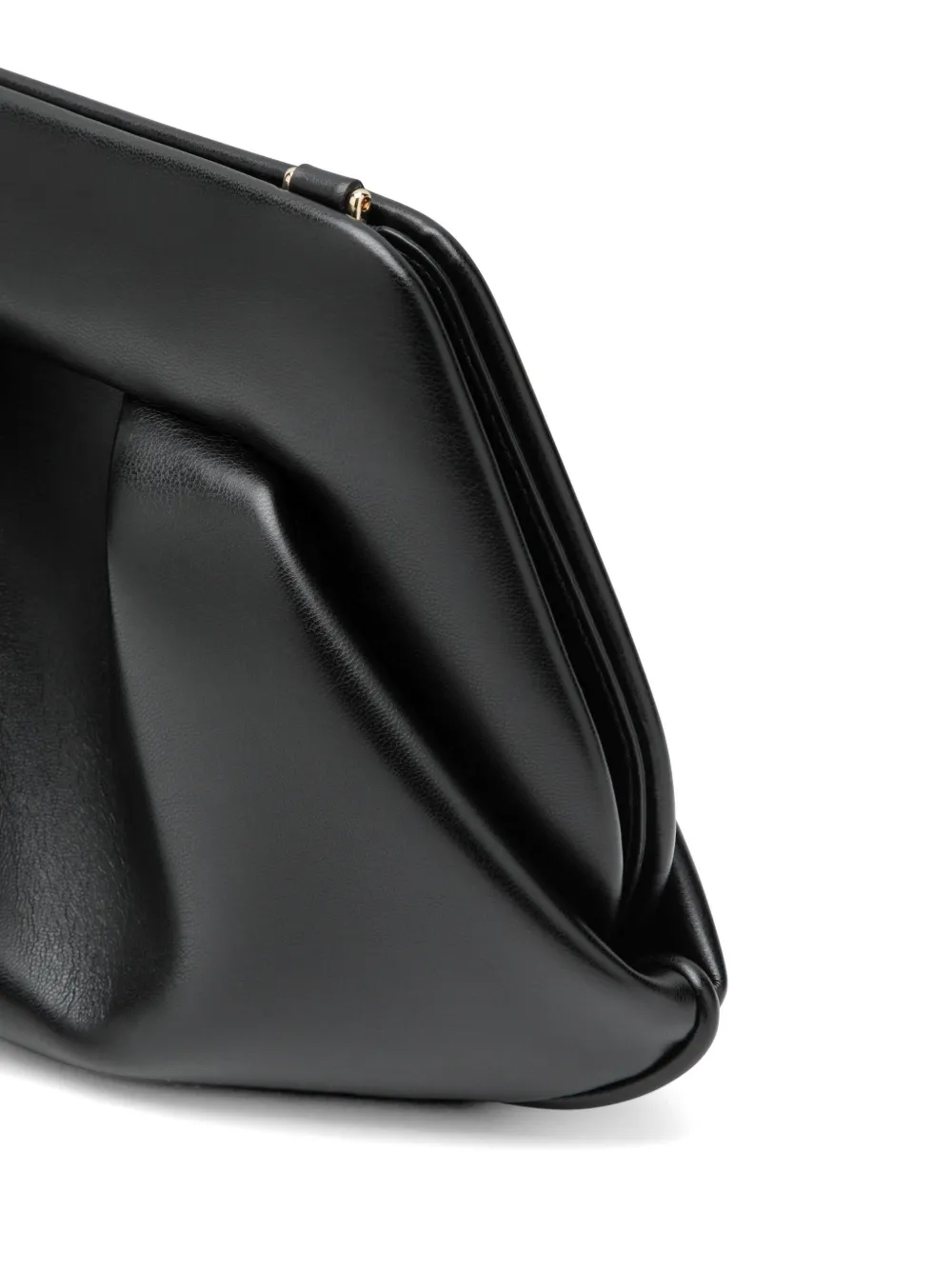 Themoirè Bios clutch met ruches Zwart