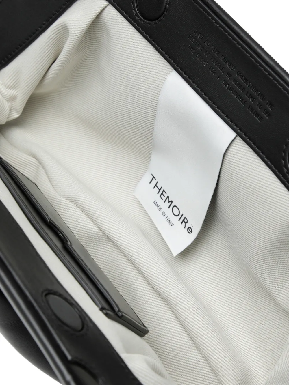 Themoirè Bios clutch met ruches Zwart