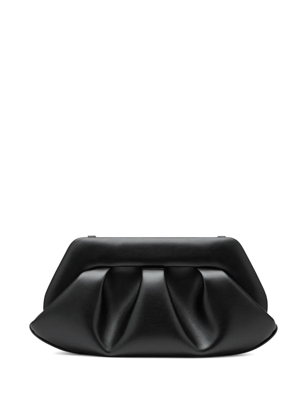 Themoirè Bios clutch met ruches Zwart