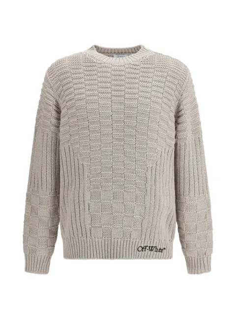 Off-White arrow 3D stitch knit crewneck