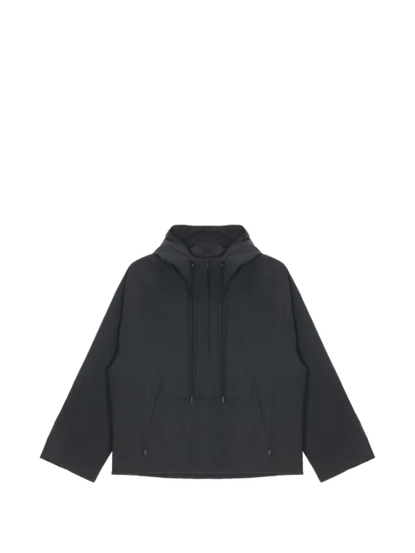 Studio Nicholson Hooded Pullover Jacket in Black