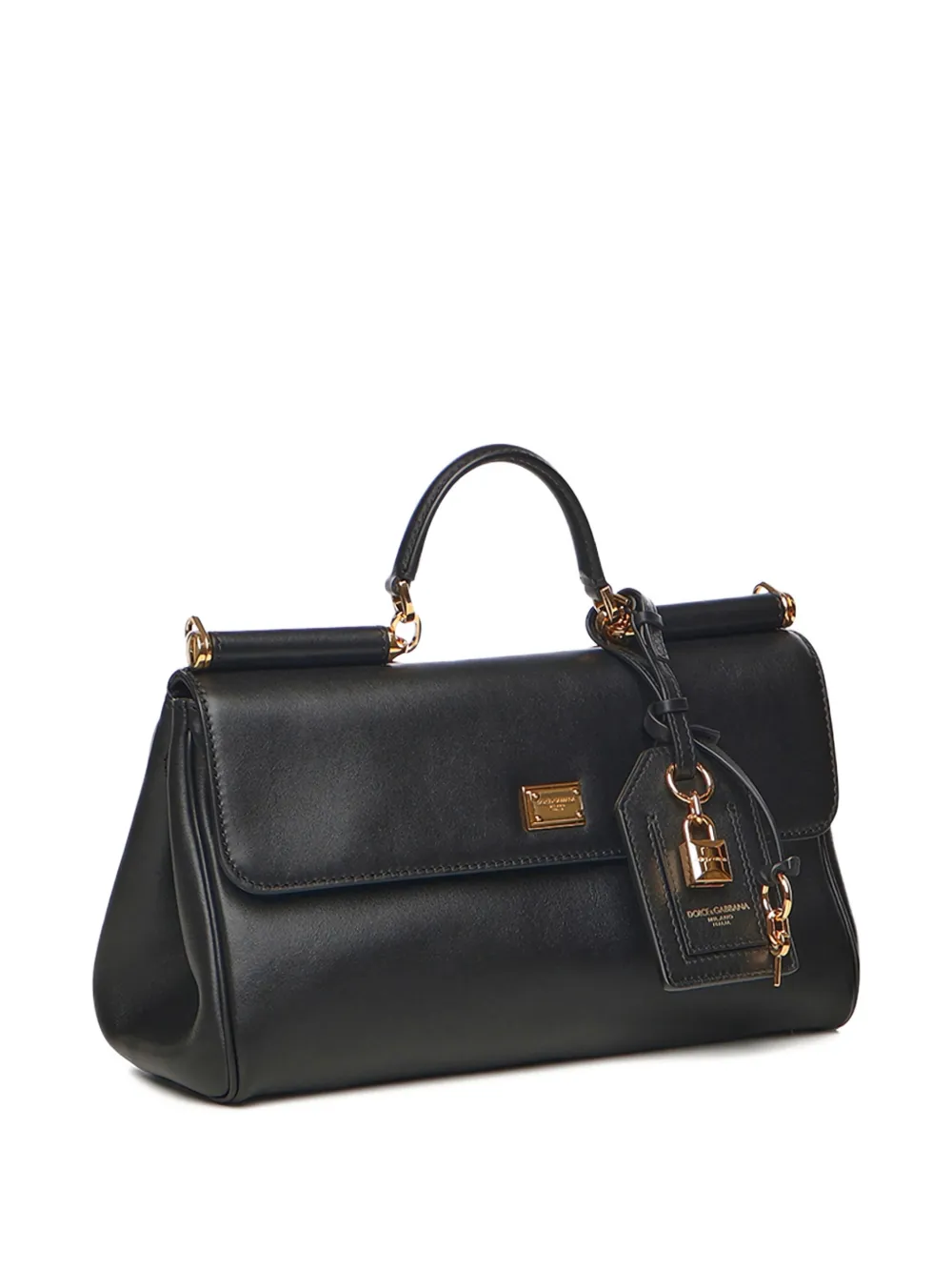 Dolce & Gabbana Sicily Plongé leren shopper Zwart