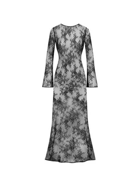 Maison Close vestido largo de encaje con espalda abierta