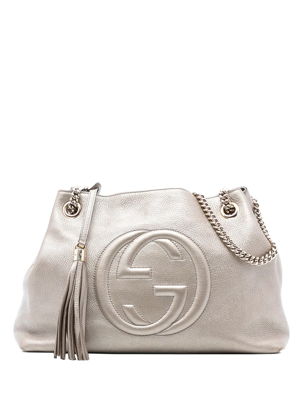 Gucci Pre-Owned Borsa tote Soho Chain media in pelle metallizzata 2016-2025 - Oro