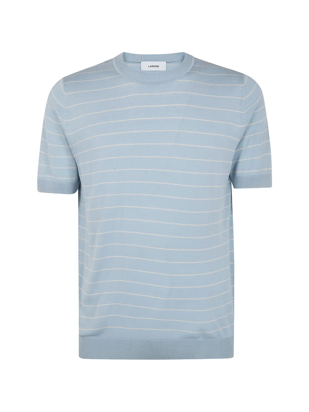 Lardini striped silk T-shirt - Blu