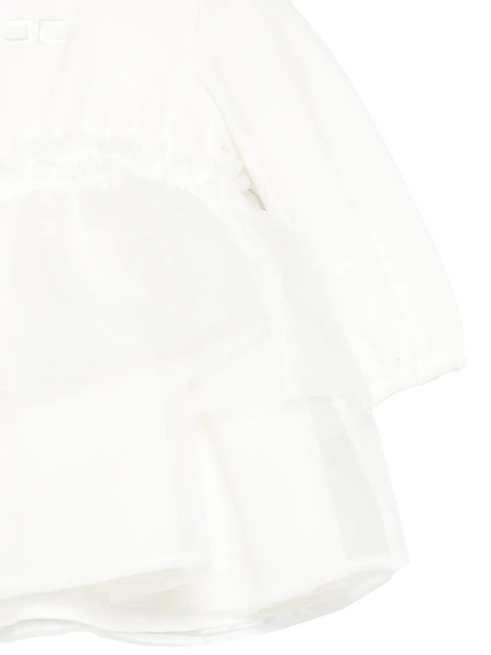Elisabetta Franchi La Mia Bambina Jurk met ruches Wit