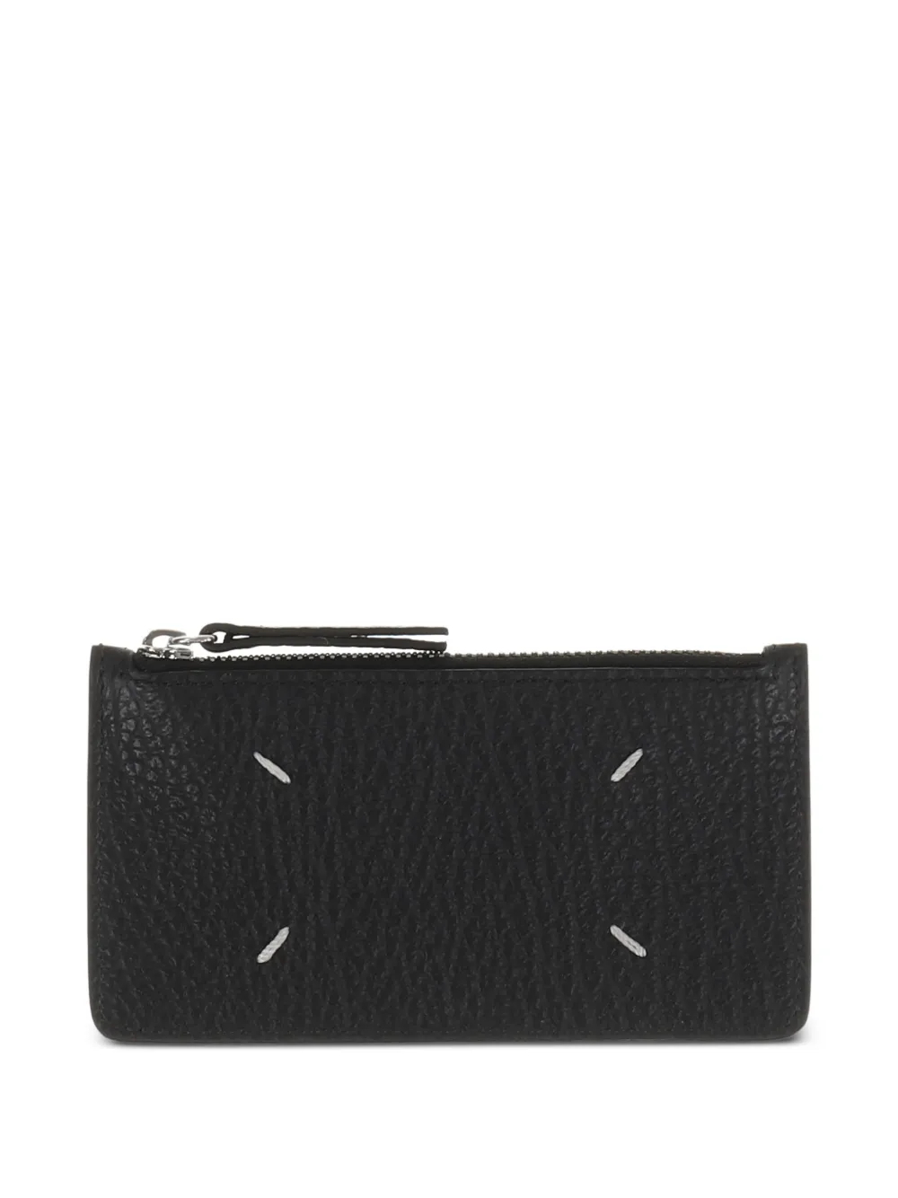 Maison Margiela zip detail cardholder wallet - Nero