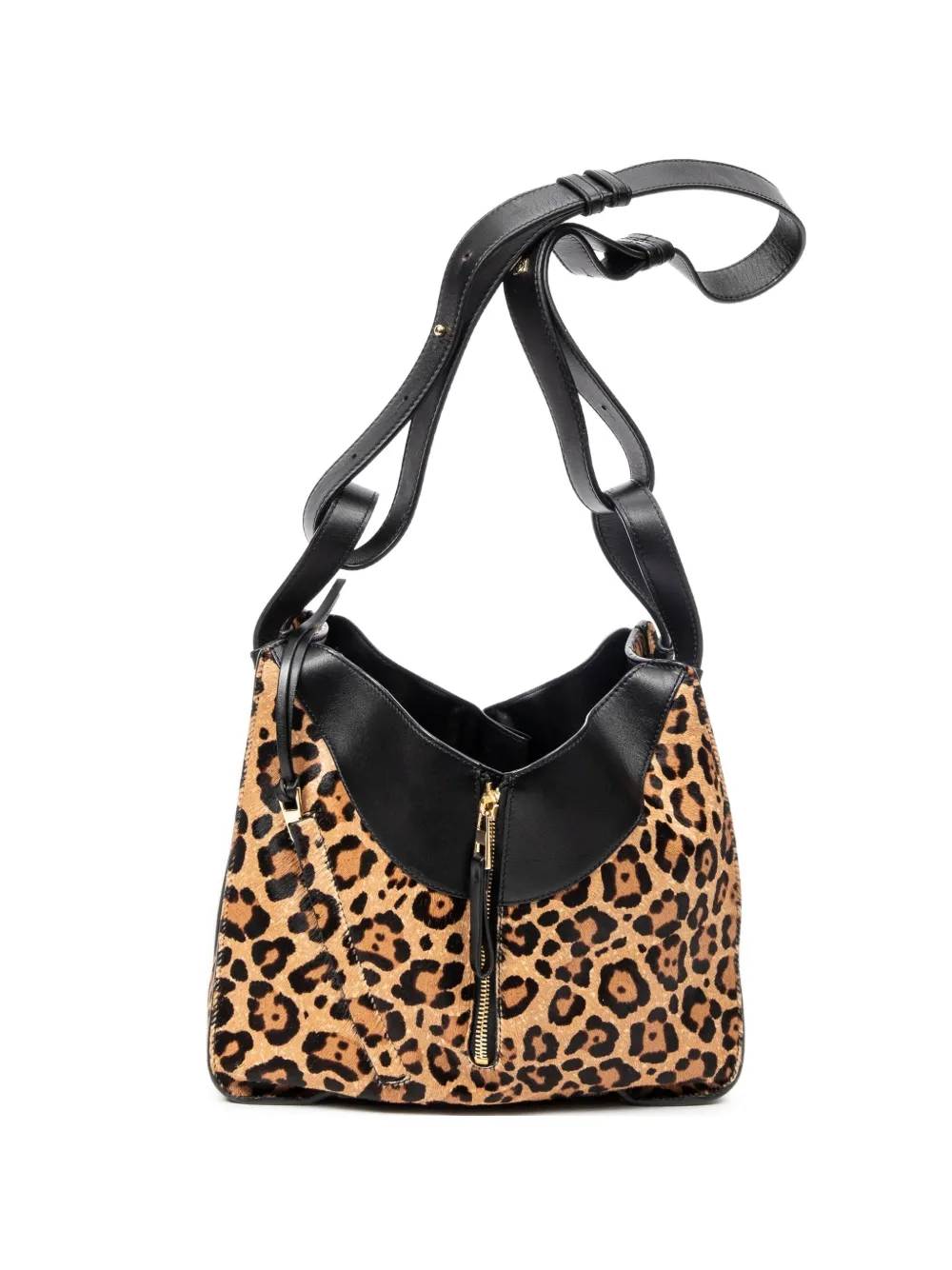 Loewe Pre-Owned Hammock leopard-pattern small shoulder bag - Marrone