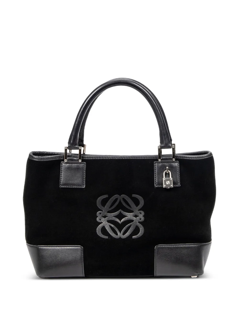 Loewe Pre-Owned logo-embroidered small tote bag - Nero