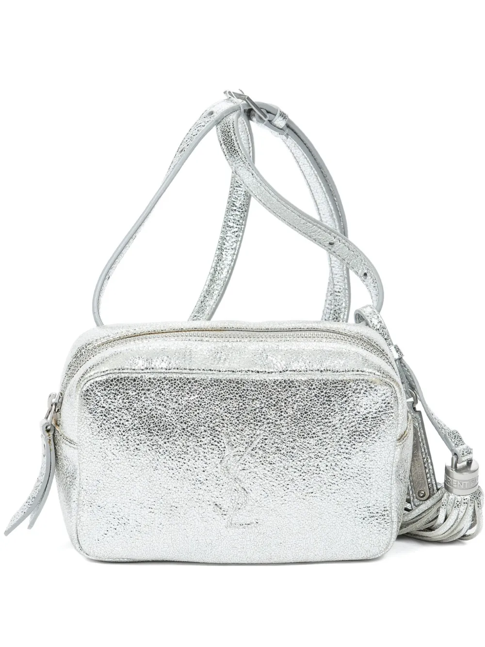 Saint Laurent Pre-Owned Lou tassel-detail belt bag - Argento