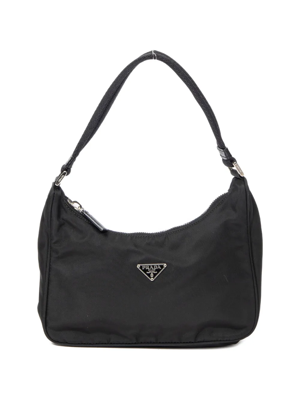 Prada Pre-Owned mini Hobo logo-plaque shoulder bag - Nero