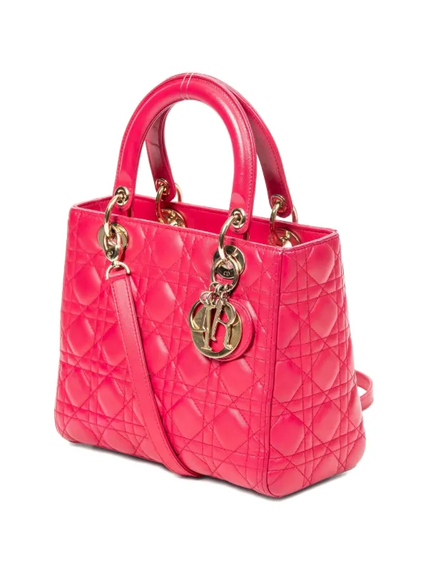 Christian Dior ハンドバッグ ピンク Christian Dior Pre-Owned レディ ディオール ハンドバッグ M | ピンク