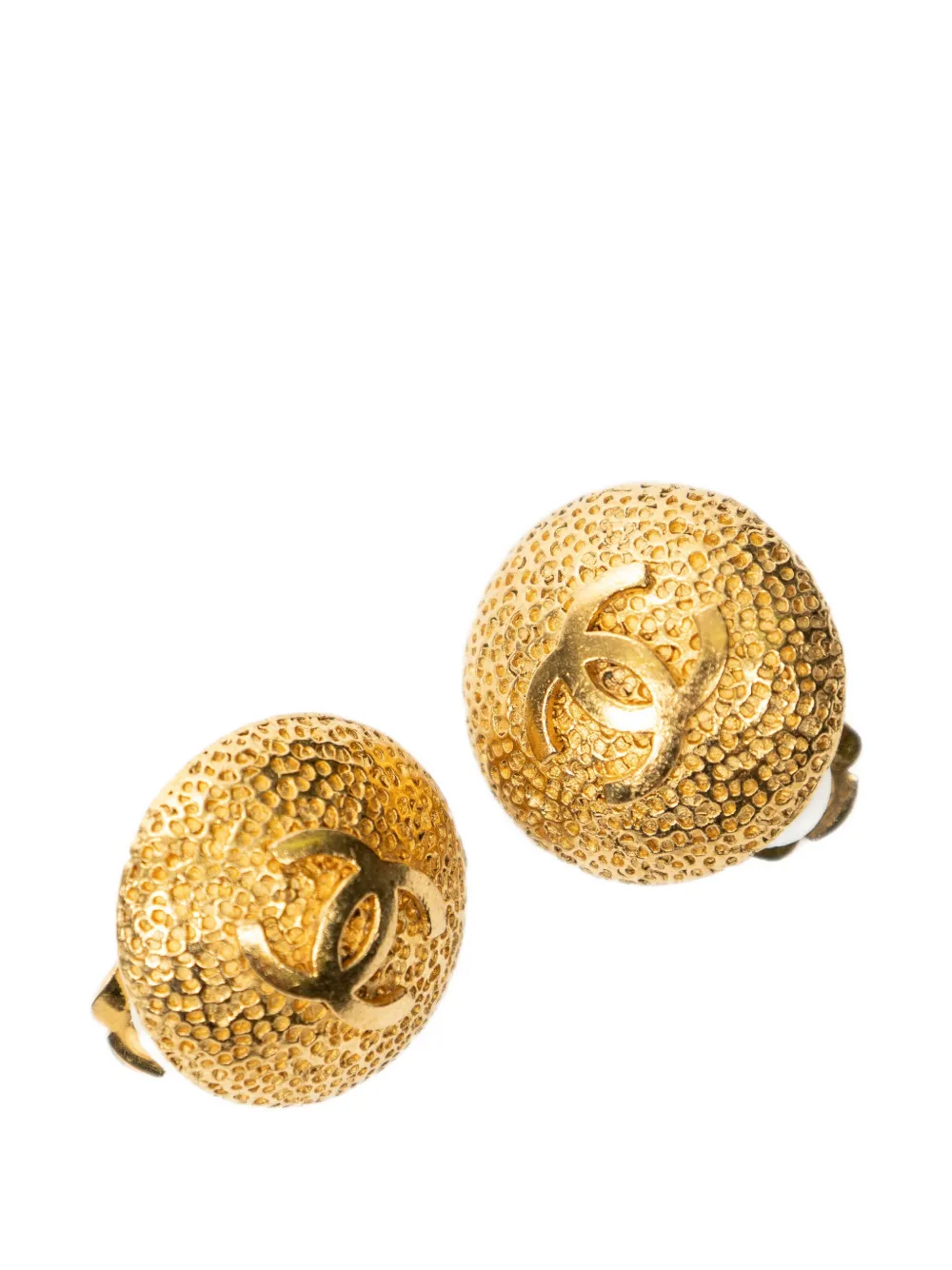 CHANEL Pre-Owned CC clip-on earrings - Oro