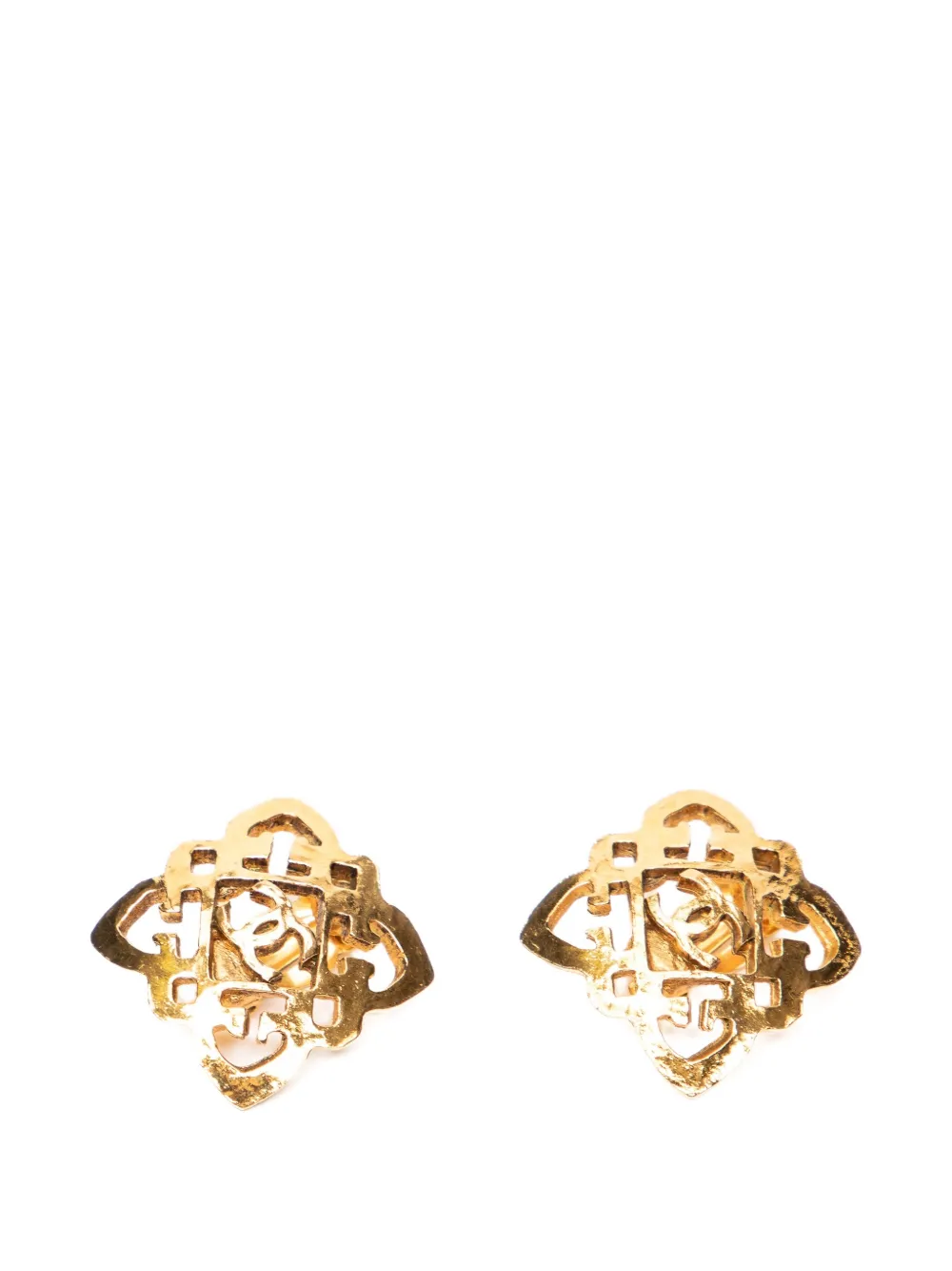 CHANEL Pre-Owned cut-out earings - Oro