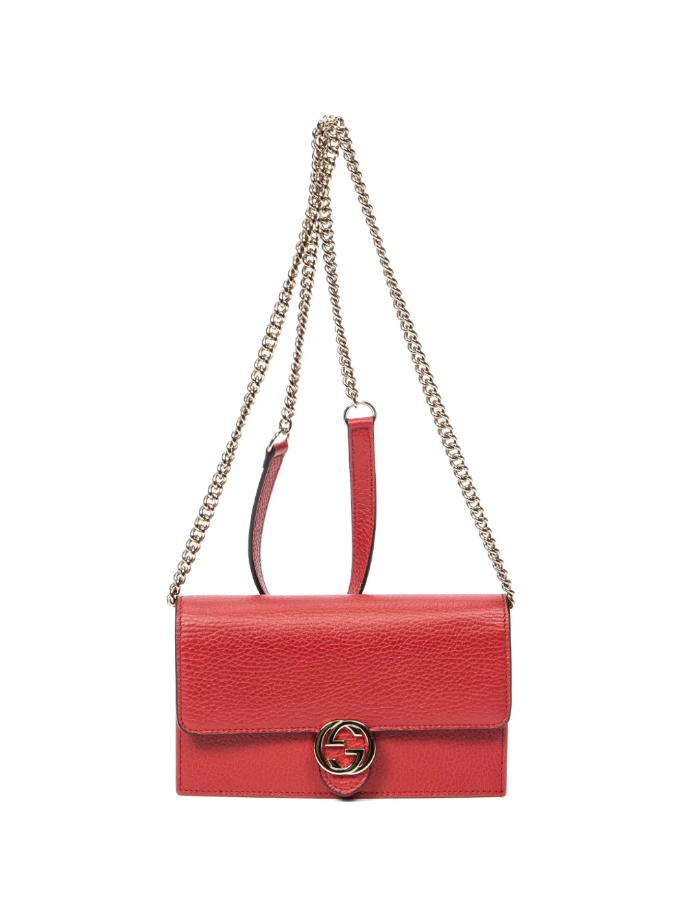 Gucci Pre-Owned Interlocking G chain cross body bag - Rosso