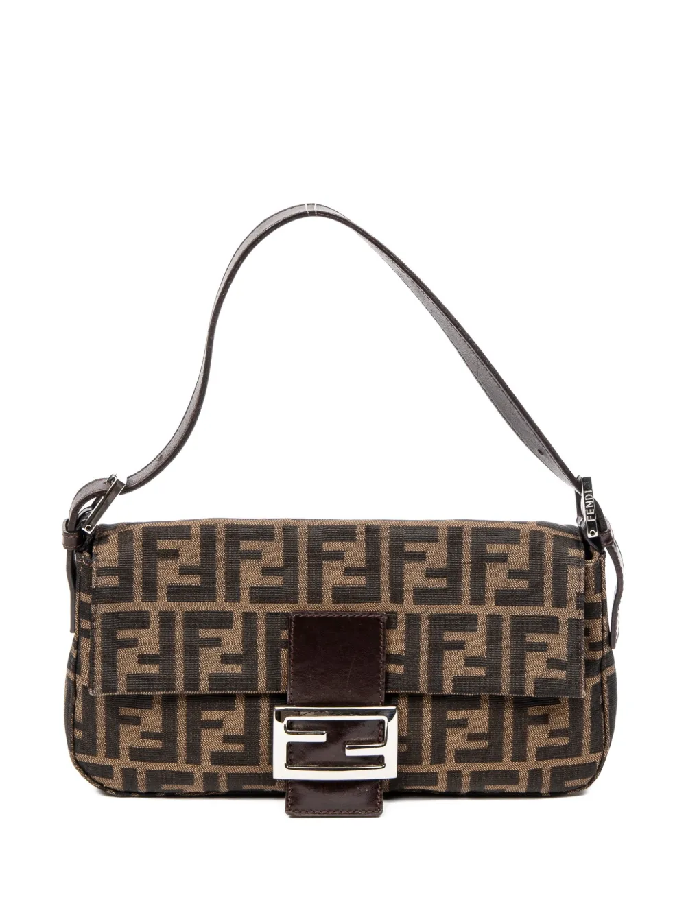 Fendi Pre-Owned Baguette zucchino-pattern shoulder bag - Marrone