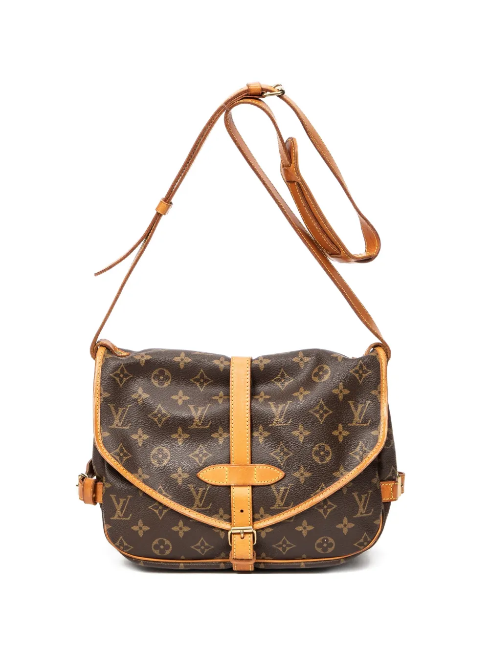 Louis Vuitton Pre-Owned MM Saumur cross body bag - Marrone