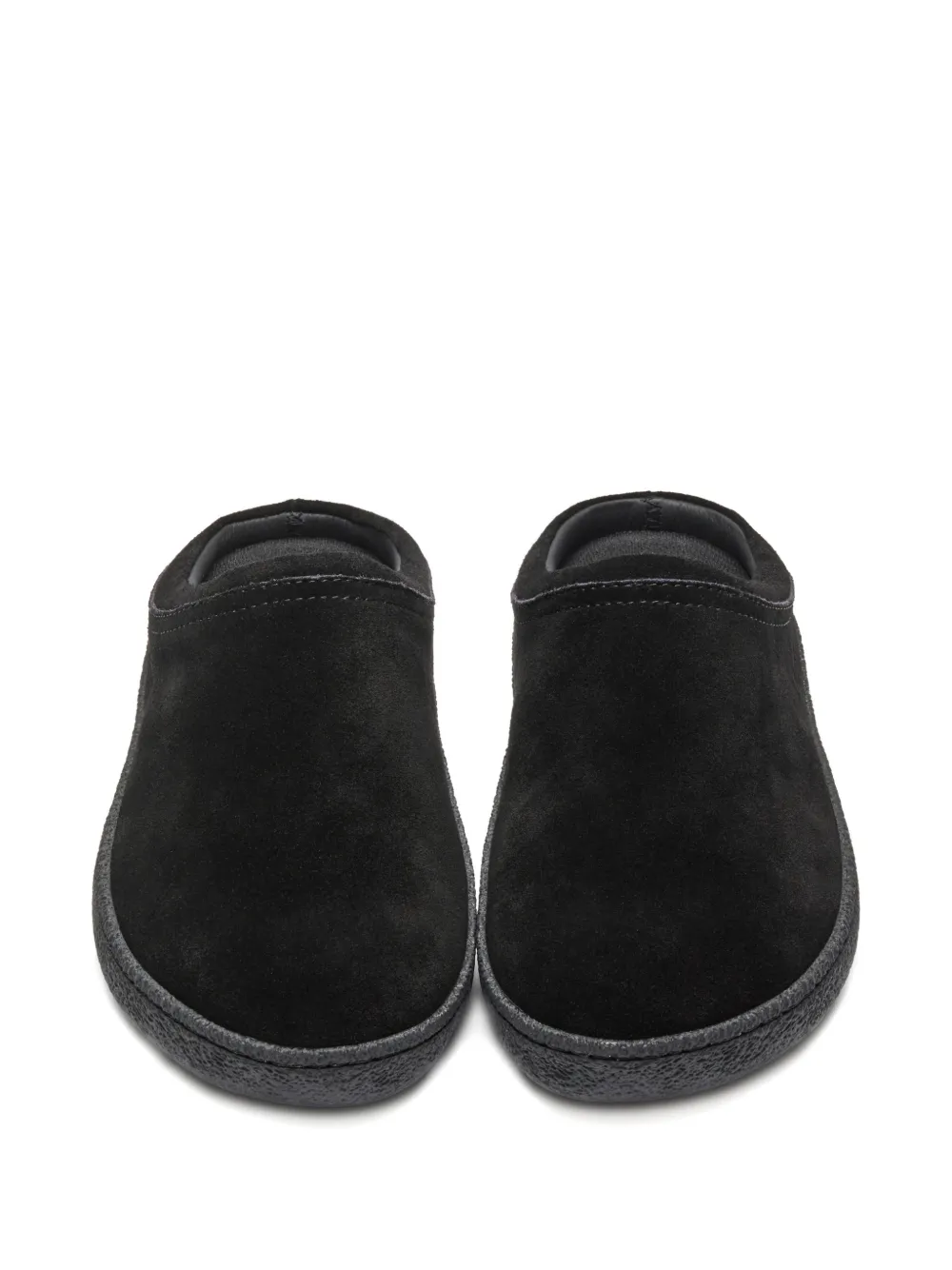 Suicoke Leren slippers Zwart