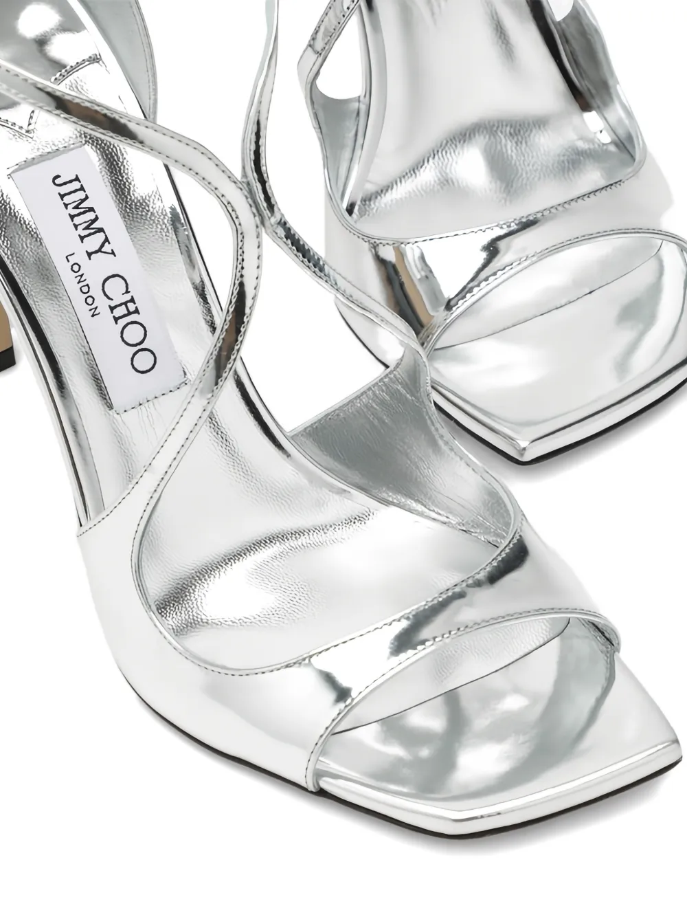 Jimmy Choo Azia ankle-strap stiletto sandals Zilver