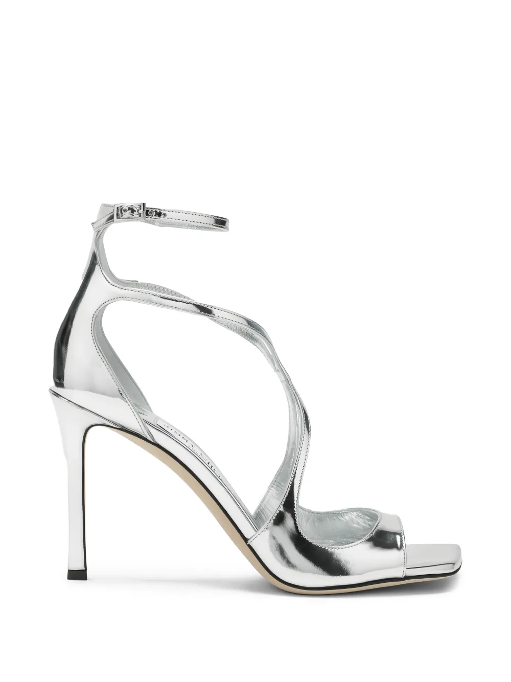 Jimmy Choo Azia ankle-strap stiletto sandals Zilver