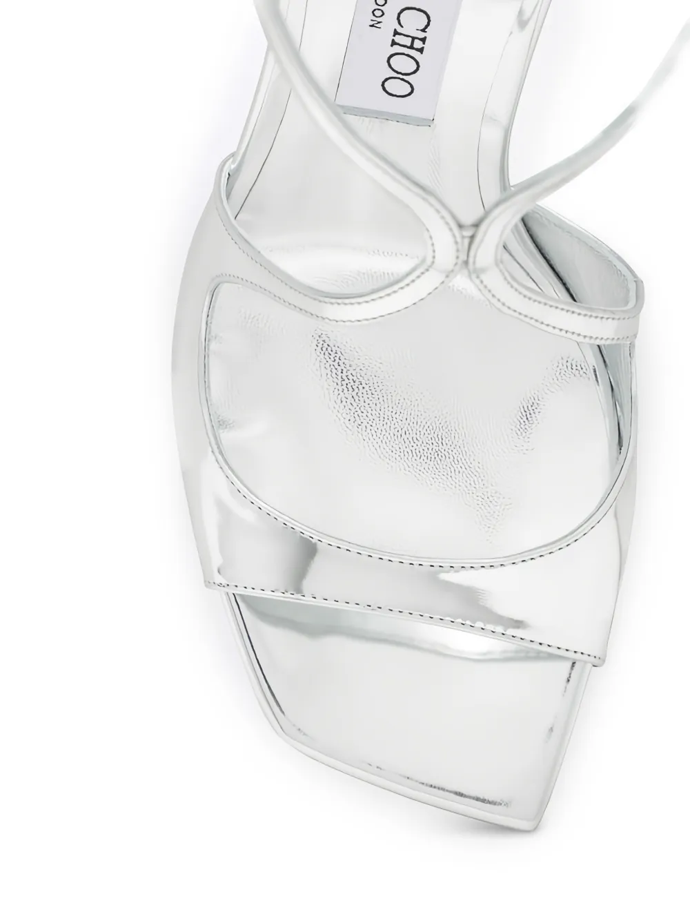 Jimmy Choo Azia ankle-strap stiletto sandals Zilver