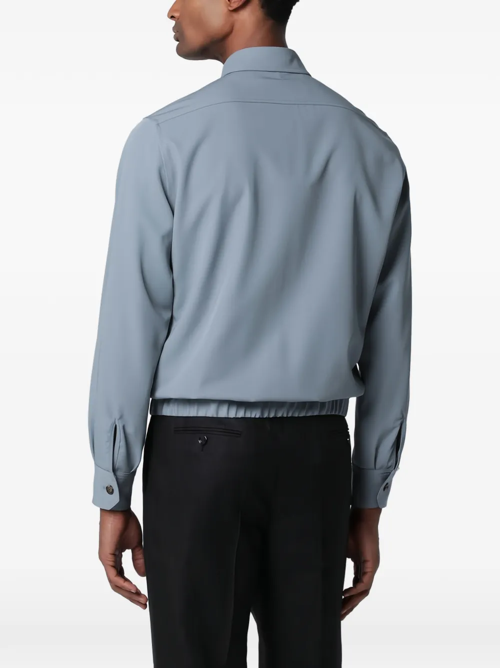  Lardini Buttoned Shirt Jacket - Blue 